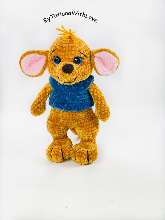 Baby Roo, Bear Winnie the Pooh, Crochet kangaroo, Amigurumi kangaroo,Decor for bedroom,Soft kangaroo,Animal toys,Gift for Baby Shower