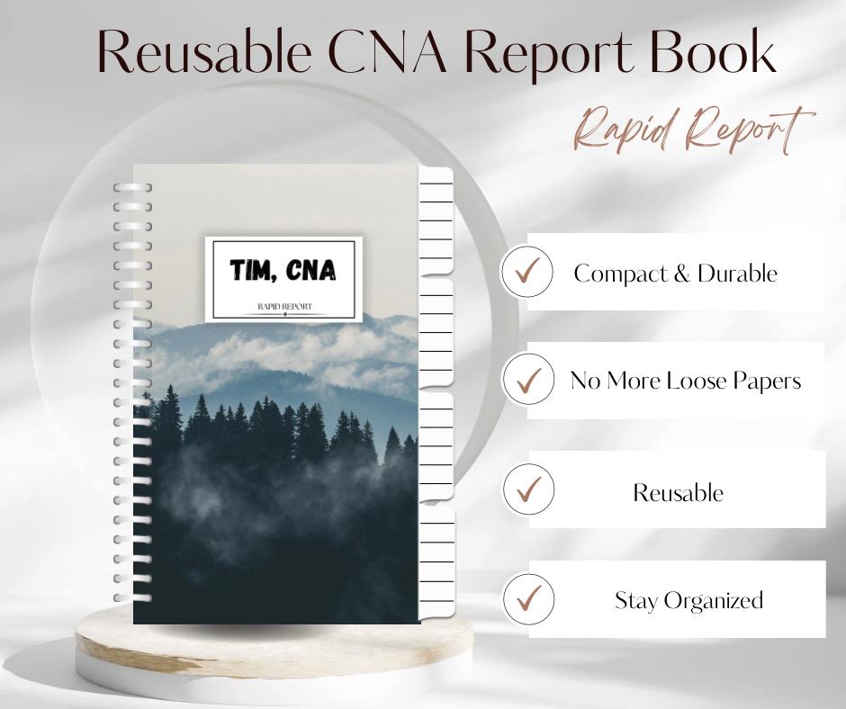 Reusable CNA Report Book- Mountains