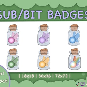 Fairy in Bottle Twitch Badges / Streamer Graphics / Bit Badges / Sub Badges / Badges For Streamers / Discord