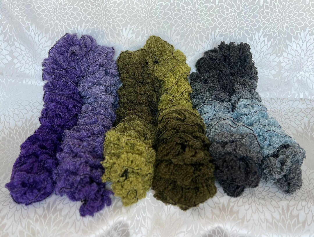 Hand Knitted Ruffle Frill Small Scarves Neck Warmers Etsy UK