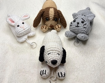 Cute animals crochet key covers