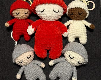 Digitalt mönster för amigurumi för sovande bebisar