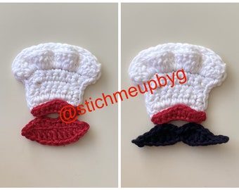 Best chef ever crochet appliqué pattern