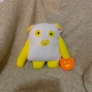 OOAK Handmade Puppy Plush | Dog Ghost Plushy | Halloween Plushies | Hand Made Stuffed Animals | Ghost Dog Stuffies | One of a Kind Plushes