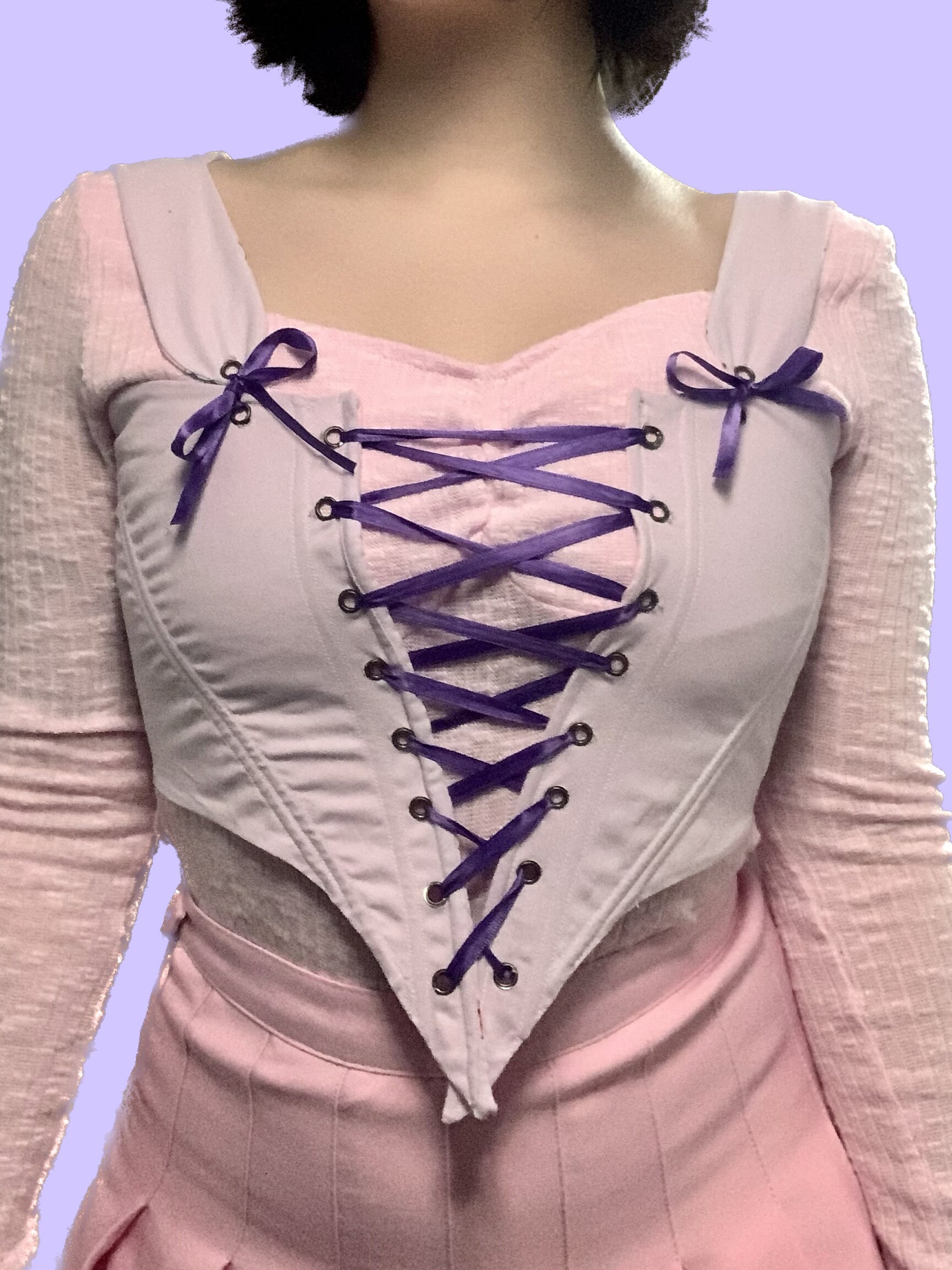 Handmade Reversible Kitty Corset HK Corset Custom Corset Top Corset