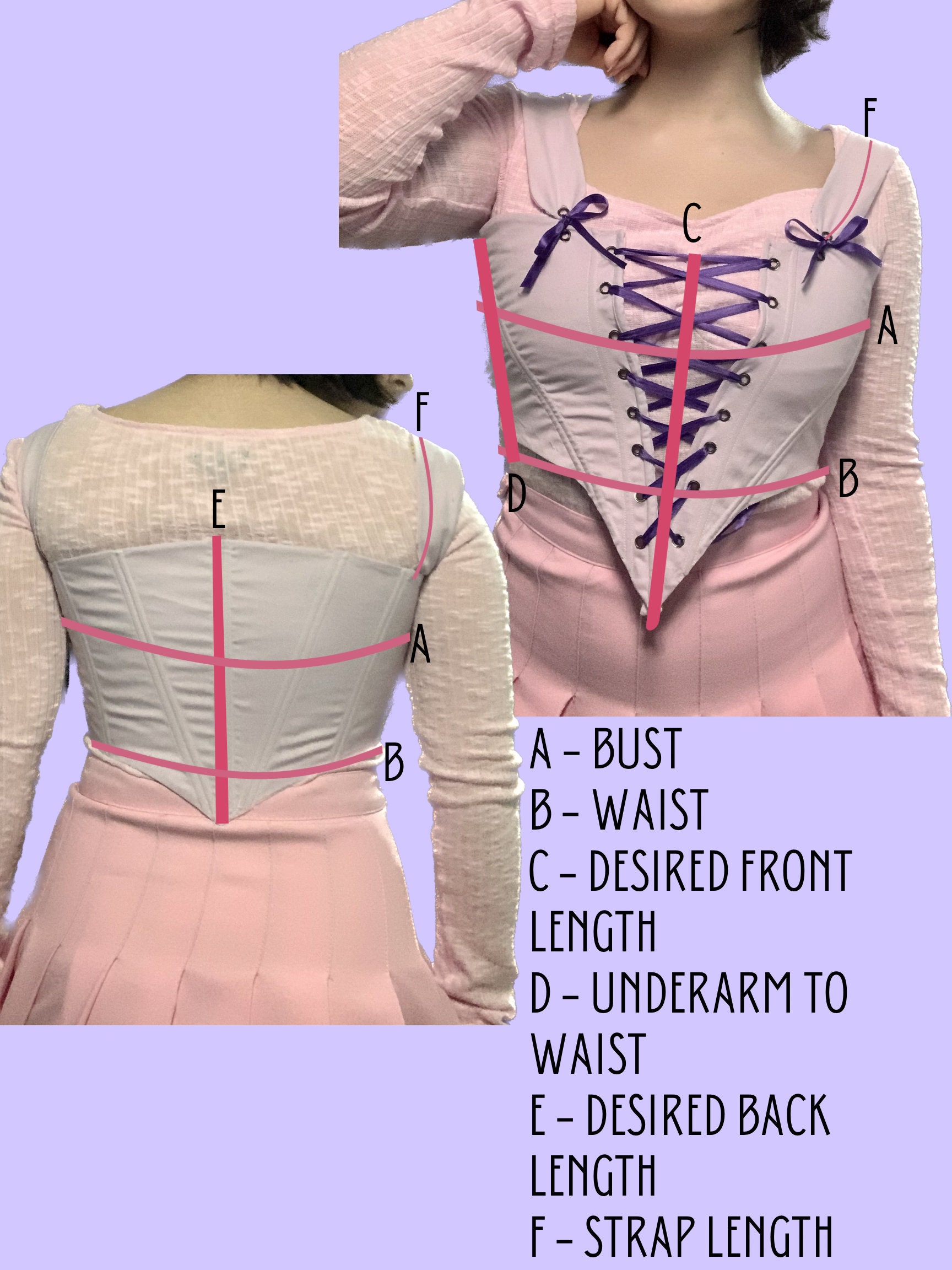 Handmade Reversible Kitty Corset HK Corset Custom Corset Top Corset