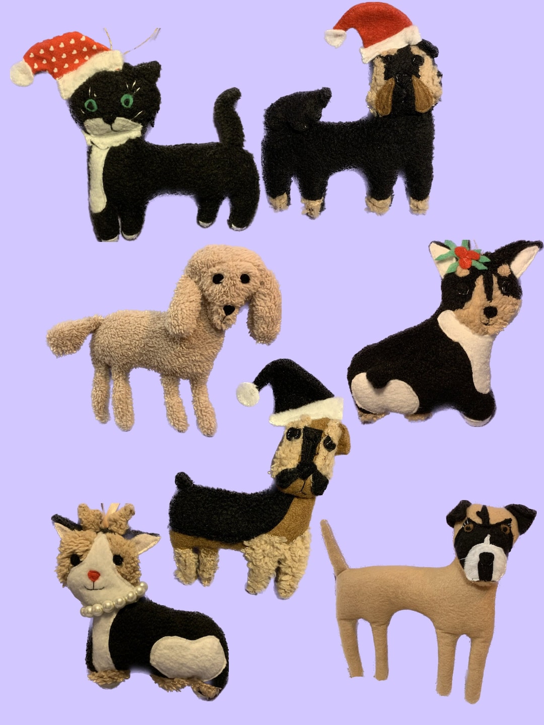 Custom Pet Plush Pet Plushie Stuffed Dog Stuffed Cat Handmade Pet Portrait Stuffed Animal