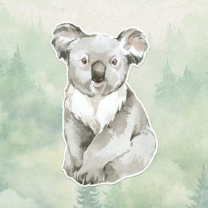 Wasserdichter Vinyl Koala Aufkleber, niedliches Tierliebhaber Geschenk, großartiger Aufkleber für Laptops, kindles und Wasserflaschen