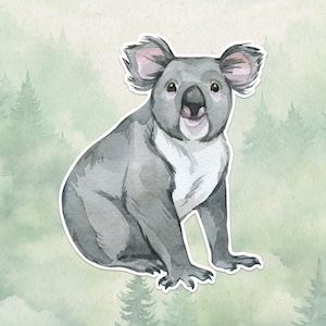Wasserdichter Vinyl Koala Aufkleber, niedliches Tierliebhaber Geschenk, großartiger Aufkleber für Laptops, kindles und Wasserflaschen