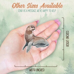 Waterproof vinyl sea lion sticker, Cute animal lover gift, Great decal for laptops, kindles, and water bottles image 2