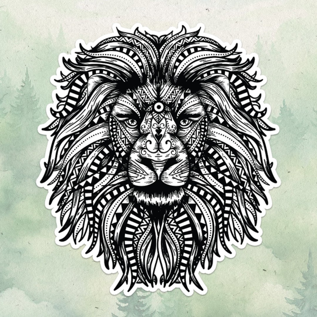 Lion Sticker, Waterproof Vinyl Decal, Animal Lover Gifts - Etsy