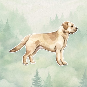 Waterproof vinyl labrador Retriever sticker, Cute dog lover gift, Great decal for laptops, kindles, and water bottles