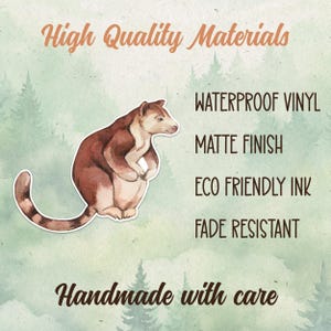 Waterproof vinyl tree kangaroo sticker, Cute animal lover gift, Great decal for laptops, kindles, and water bottles image 3