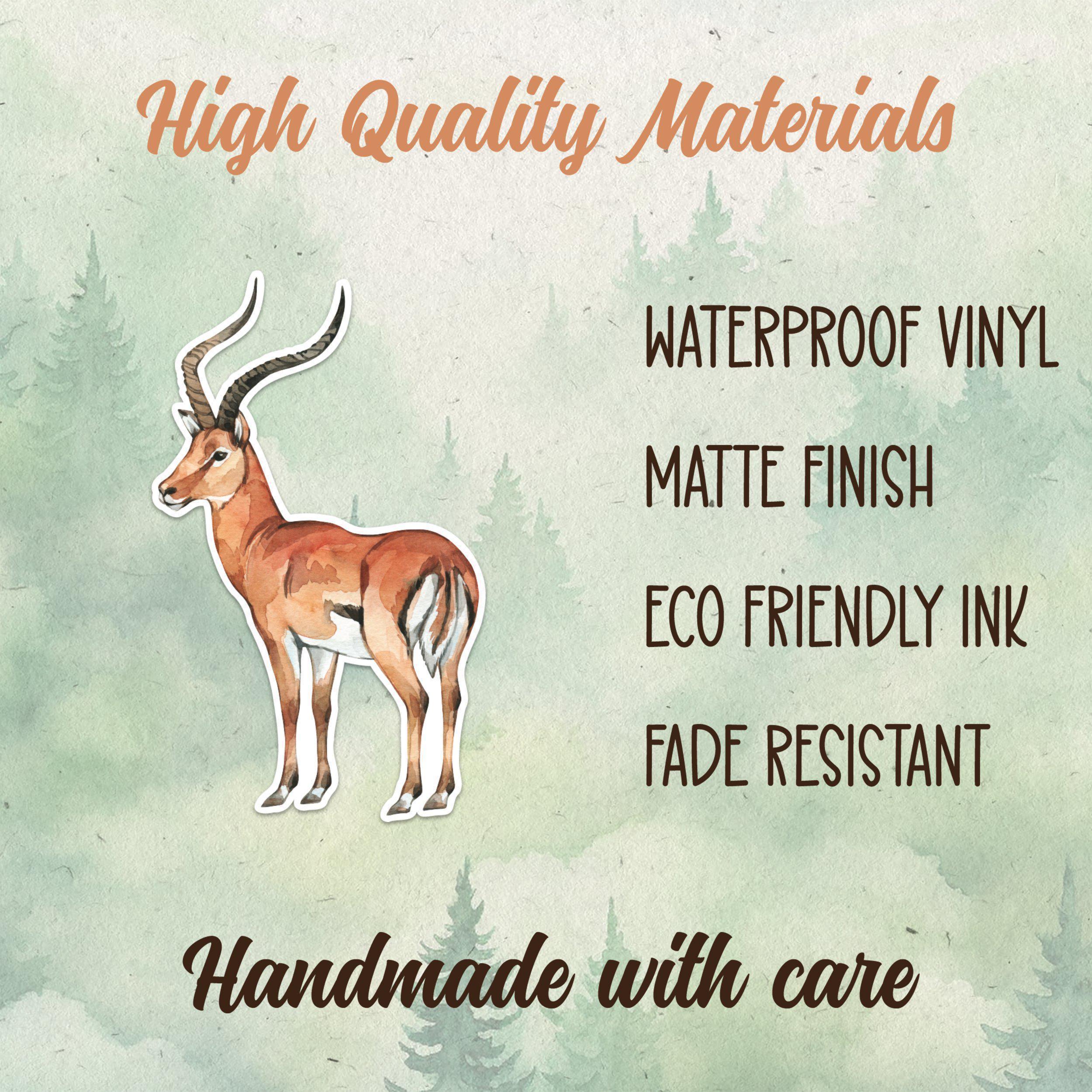 Waterproof Vinyl Impala Sticker, Cute Antelope Lover Gift, Great Decal ...