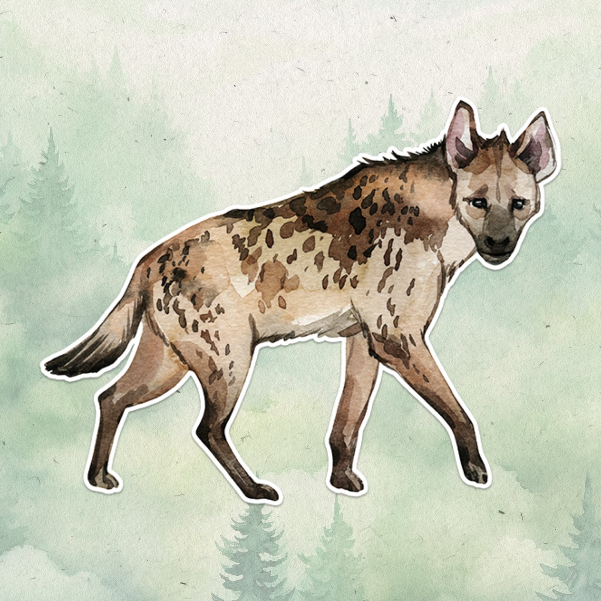 Hyena Sticker Waterproof Vinyl Decal Animal Lover Gifts Etsy