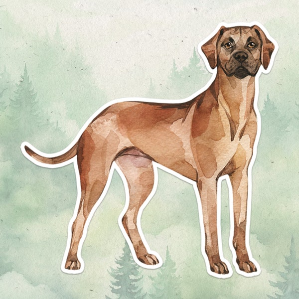 Rhodesian Ridgeback sticker, Waterproof vinyl decal, Dog sticker