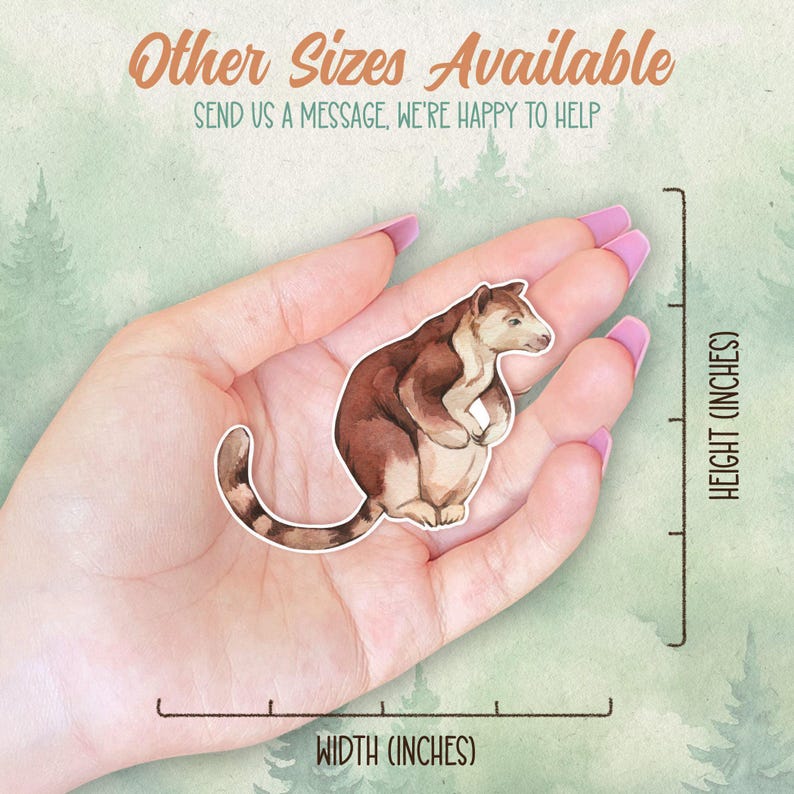 Waterproof vinyl tree kangaroo sticker, Cute animal lover gift, Great decal for laptops, kindles, and water bottles image 2