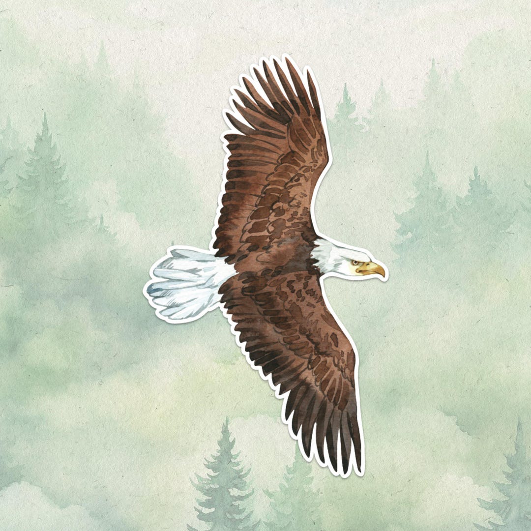 Sticker aigle en vinyle imperméable, cadeau mignon pour amoureux