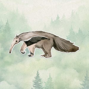 Wasserdichter Ameisenbär-Aufkleber, Süßes Tier-Liebhaber-Geschenk, Toller Aufkleber für Laptops, Kindles und Wasserflaschen
