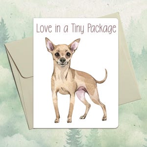Cartão personalizado feito à mão para Toy Terrier Russo, presente fofo para amantes de animais de estimação, cartão de felicitações personalizado para cães