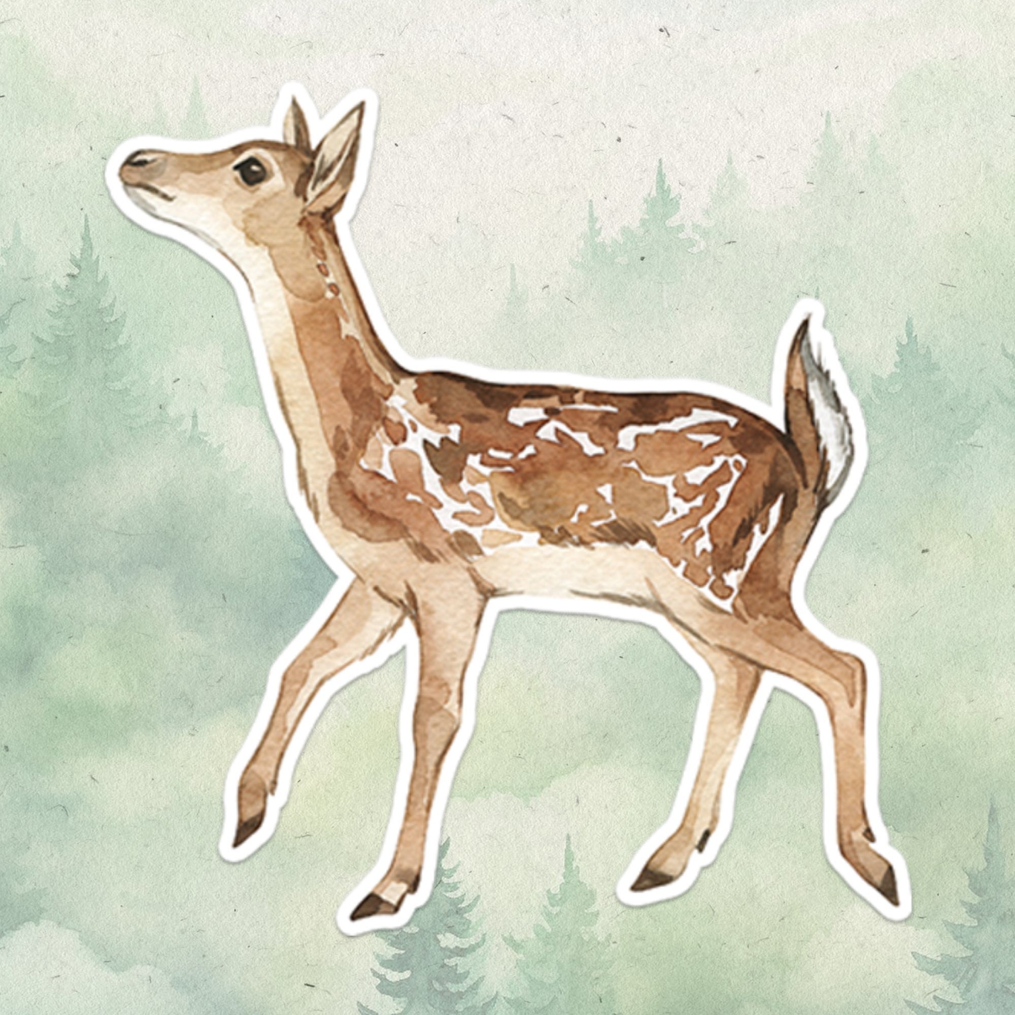 BLUE DEER Spirit Medicine, Deer Art, Nature Painting, Realistic