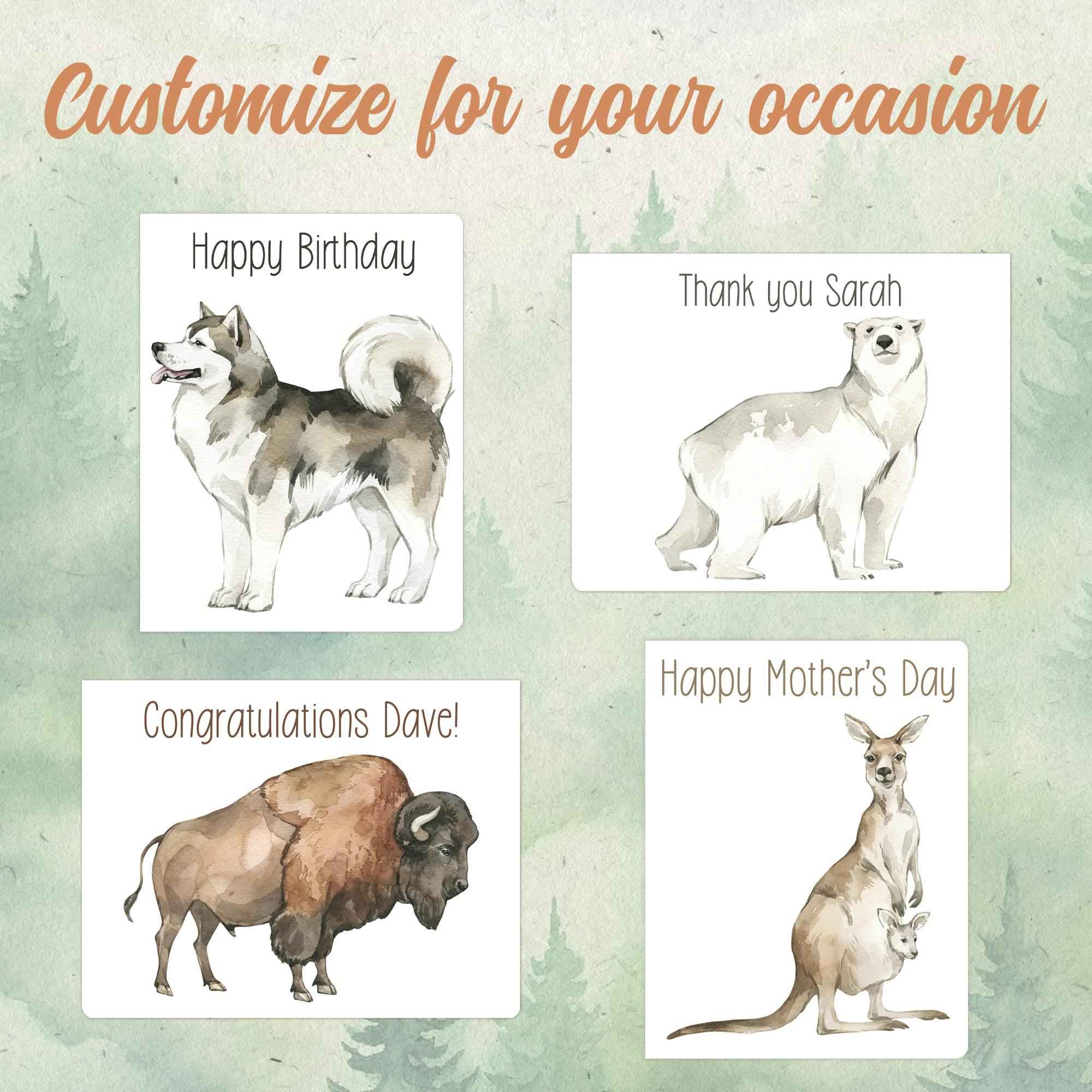 Set Da 36 Biglietti Di Auguri Con Animali In Resina: Ringraziamento, Giochi Di Parole E Apprezzamento Per Colleghi, Insegnanti E Personale