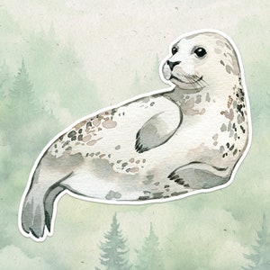 Seal sticker, Waterproof vinyl decal, Animal lover gifts