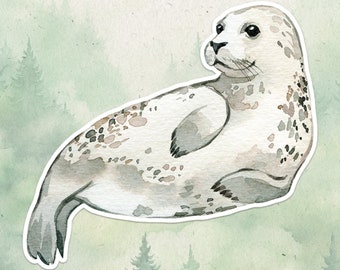 Seal sticker, Waterproof vinyl decal, Animal lover gifts