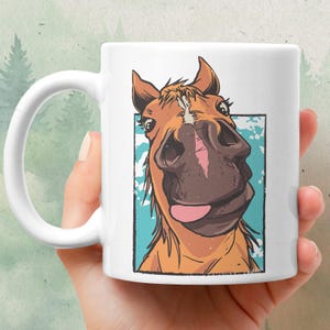 Horse mug - Ceramic coffee mug - Friendly