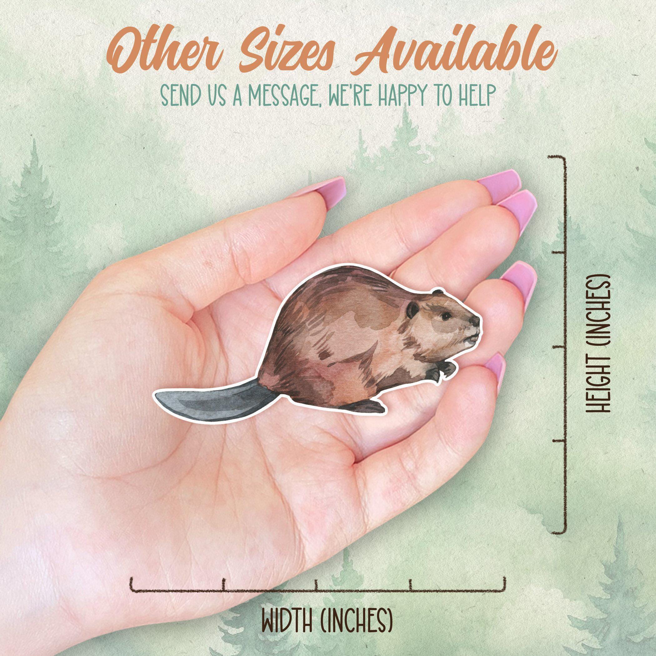 Waterproof Vinyl Beaver Sticker, Cute Animal Lover Gift, Great Decal ...
