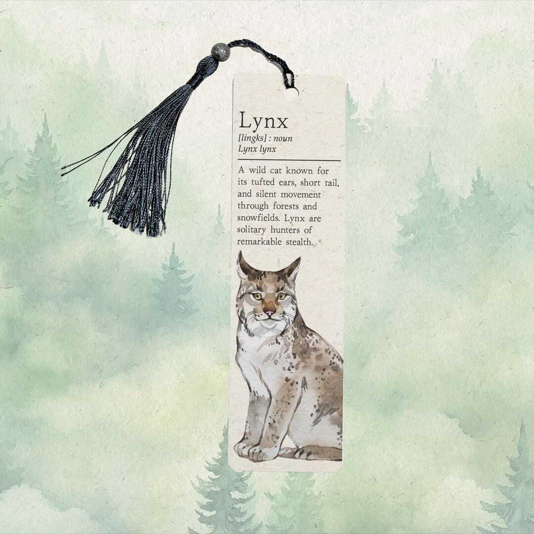 Lynx Rising Bookmark Lynx Bookmark, Cute Book Lover Gift, Gift for Animal Lovers - Etsy