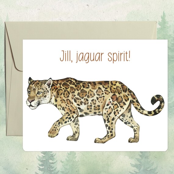Handmade Wildlife Greetings Card - Jaguar Handmade Wildlife Greetings Card - Jaguar
