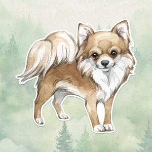 Waterproof vinyl Chihuahua sticker, Cute dog lover gift, Great decal for laptops, kindles, and water bottles