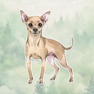 Waterproof vinyl Russian Toy Terrier sticker, Cute dog lover gift, Great decal for laptops, kindles, and water bottles