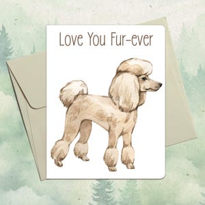 Custom handmade Miniature Poodle card, Cute pet lover gift, Personalized dog greeting card