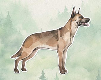 Waterproof vinyl Belgian Malinois sticker, Cute dog lover gift, Great decal for laptops, kindles, and water bottles