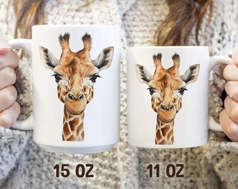 Tazza In Ceramica Dipinta A Mano Homee - Animale Giraffa Al Pascolo, Edizione Limitata, Regalo Originale - 5