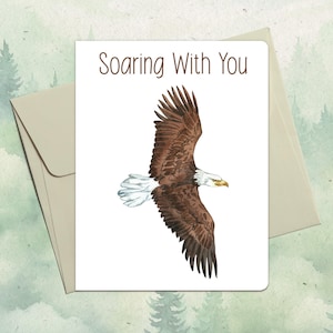 Personalisierte Adler Karte, Geschenk für Tierliebhaber, Personalisierte Vogel Grußkarte