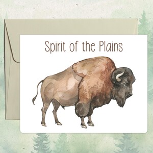 Personalisierte Bison Karte, Geschenk für Tierliebhaber, Personalisierte Grußkarte