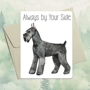 Custom handmade Giant Schnauzer card, Cute pet lover gift, Personalized dog greeting card