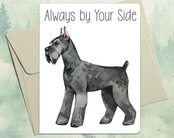 Biglietto di auguri di compleanno SCHNAUZER-Biglietto per amante