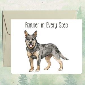 Aussie Cattle Hund Karte, handgemachte Karte, Süßes Haustier Geschenk, Personalisierte Hund Grußkarte