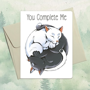Cartão de gato personalizado feito à mão, presente fofo para amantes de animais de estimação, cartão de felicitações personalizado para animais