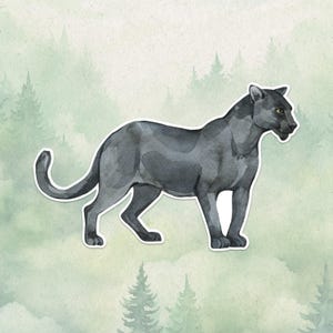 Wasserdichter Vinyl-Panther-Aufkleber, niedliches Tierliebhabergeschenk, großartiger Aufkleber für Laptops, kindles und Wasserflaschen