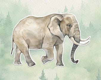 Wasserdichter Vinylaufkleber des afrikanischen Elefants, nettes Tierliebhabergeschenk, großes Aufkleber für Laptope, kindelt und Wasserflaschen