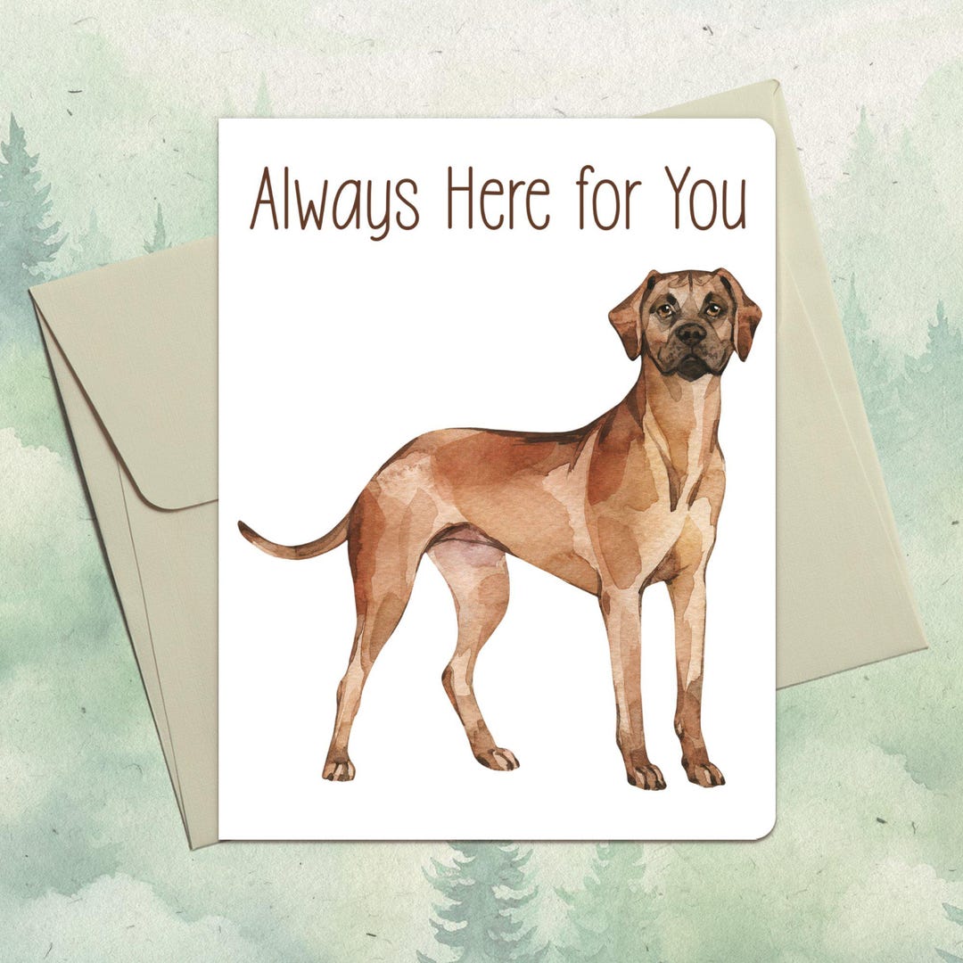 Custom Handmade Rhodesian Ridgeback Card, Cute Pet Lover Gift ...