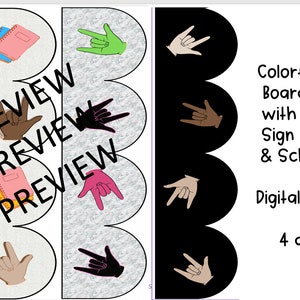 Bulletin Board Border-ASL-4 Designs