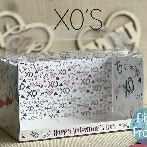 XO’s| Valentine’s Day box inserts| digital download| gift box| cookie box| cake box| macaron box| cookie packaging| Valentines Day packaging