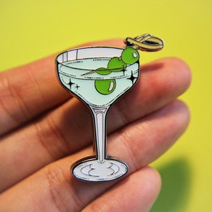 Dirty Martini Enamel Pin - Cocktail Enamel Pin - Drinks Pin - Hard Enamel Pin