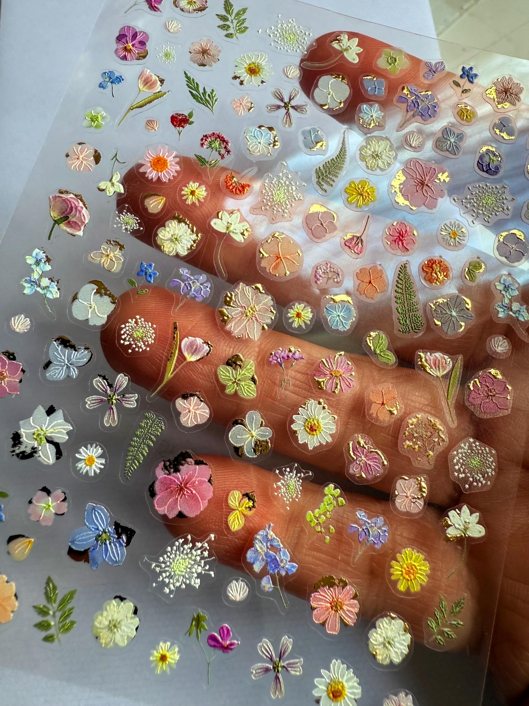 Mini Flower Stickers , Plant Sticker Sheet Suatelier. Tiny Stickers ...